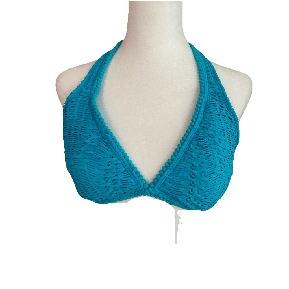 Nwt Coco Reef Turquoise Bra Sized Swim Top 36/38C Adjustable Ties - Picture 10 of 16